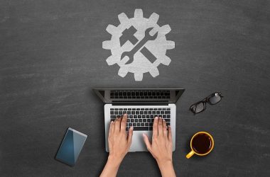 Technical support icon on blackboard